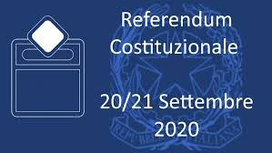REFERENDUM COSTITUZIONALE 20 E 21 SETTEMBRE 2020 ELETTORI RESIDENTI ALL'ESTERO